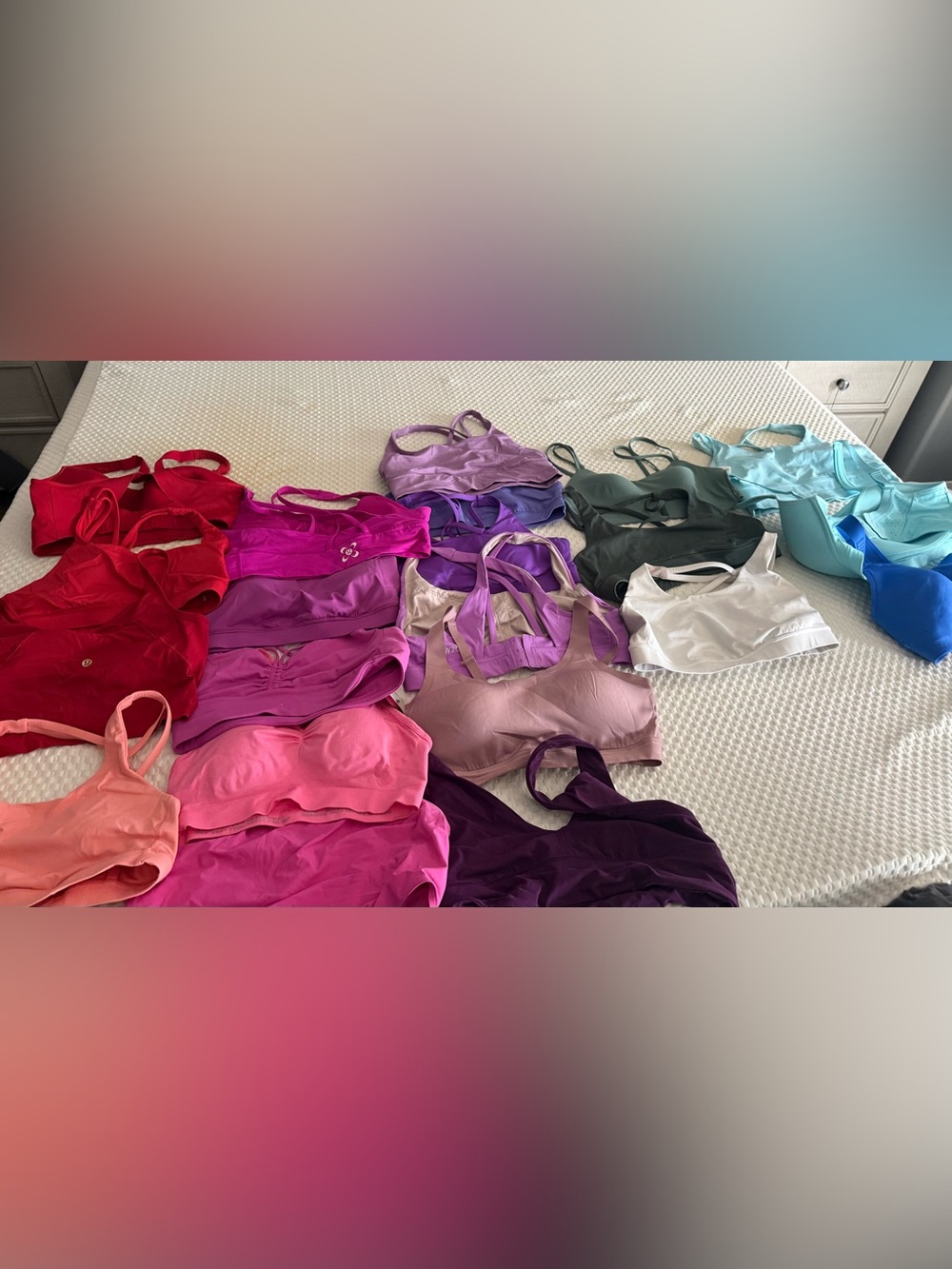 lululemon athletica Assorted Bralette Bundle in Pink, Purple, Blue, Red & White